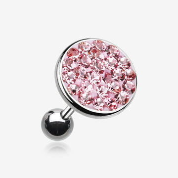Multi-Gem Sparkle Multi-Gem Round Cartilage Earring-Pink